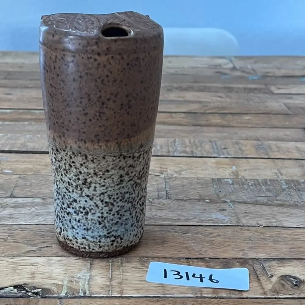 Handcrafted Travel Cup, To Go Cup Ceramic Vase 6.5